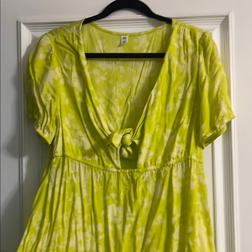 BP Bright Yellow Tie-Dye Dress